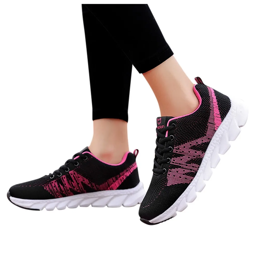 

Women Mesh Vulcanize Shoes Lace-Up Casual Shoes woman Student Sports Soft Bottom Running Shoes Female Sneakers zapatillas mujer