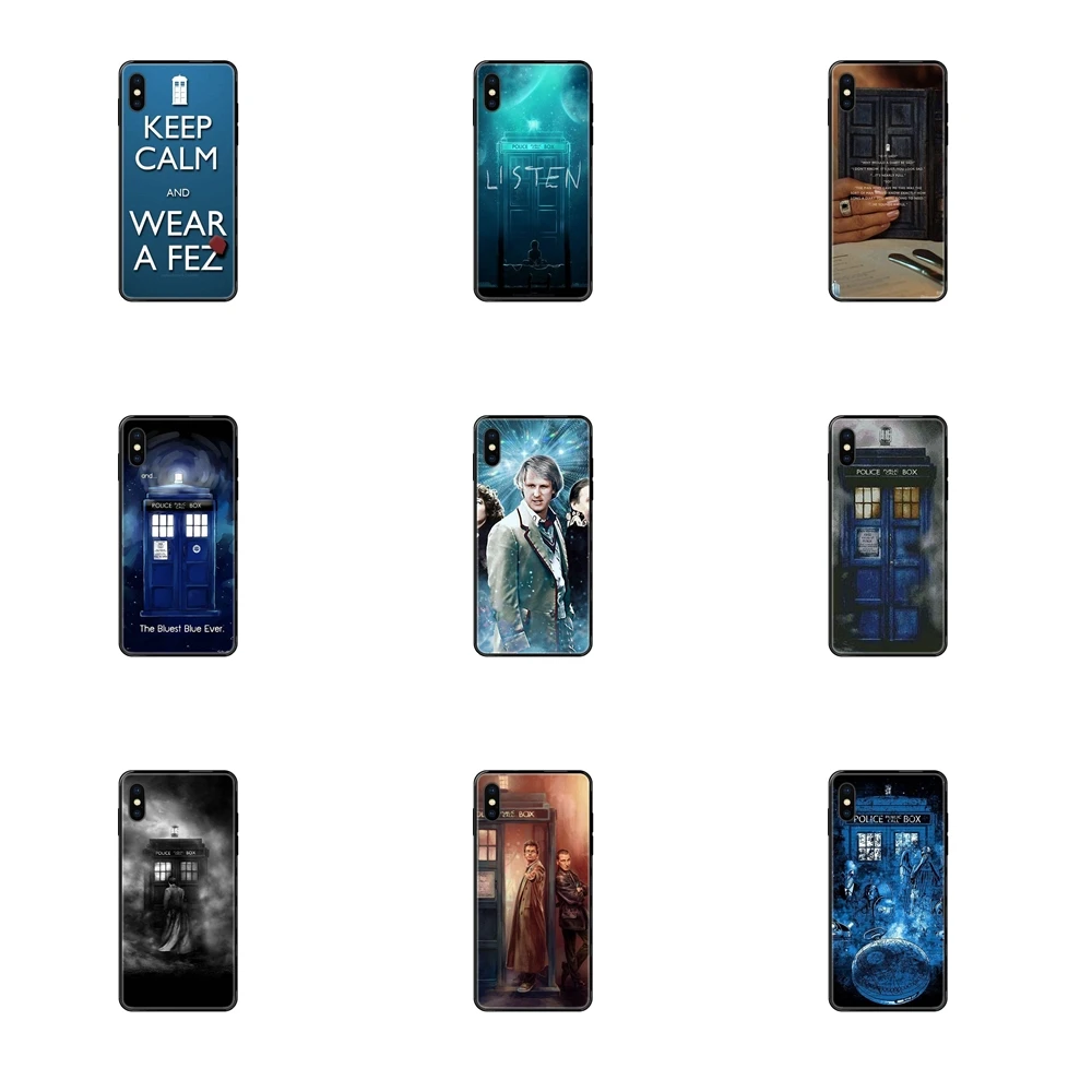 Черный мягкий защитный чехол из ТПУ Для Xiaomi Mi Note A1 A2 A3 5 5s 6 8 9 10 SE Lite Pro Ultra Tardis Doctor Who