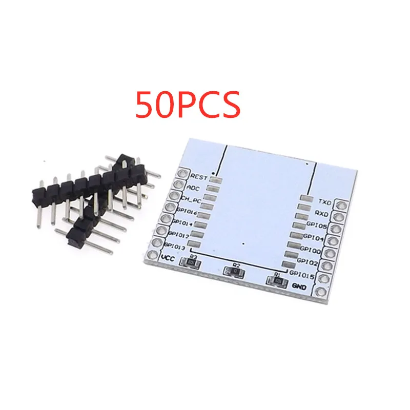 Новинка 50 шт. плата адаптера модуля с последовательным портом Wi-Fi ESP8266 Φ (без