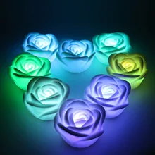 

Valentine's Day Gift 4Pcs Rose Light Rose Silicone Light Set Rose Decor for Valentine's Day Birthday Wedding Anniversary Present