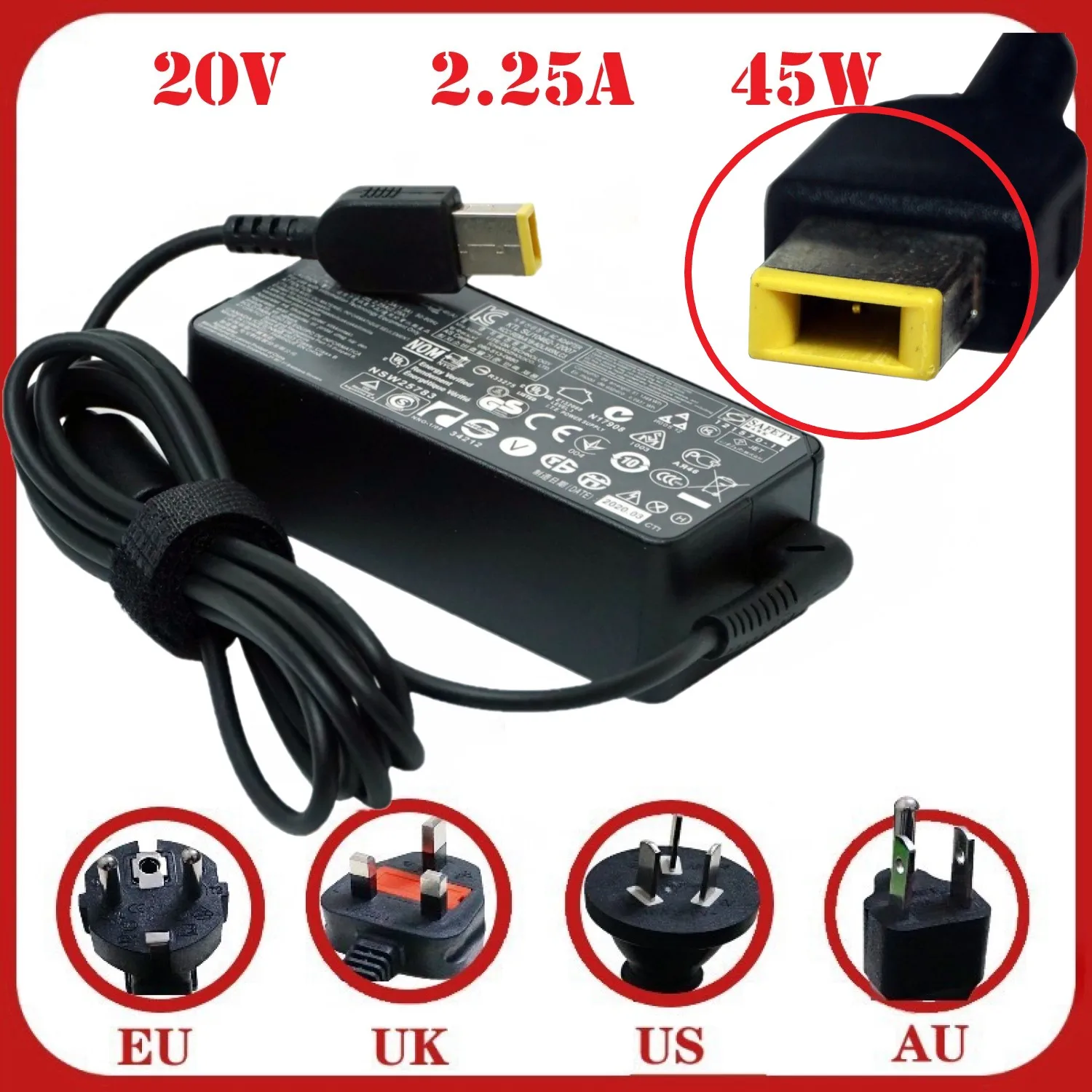 Зарядное устройство для ноутбука Lenovo Thinkpad ADLX45NLC3 ADLX45NDC3A ADLX45NCC3A 0C19880 59370508 ADLX45NLC3A 20 в 2