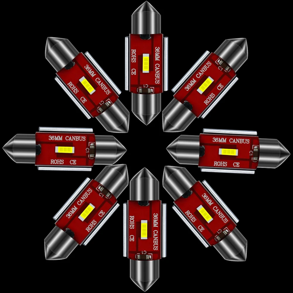 2 шт. гирлянда C5W 31 36-39-41 мм CSP-3570 светодиодный Canbus автомобильные лампы для чтения купол номерной знак двери фокус светильник лампы для передних автомобильных белый 12V