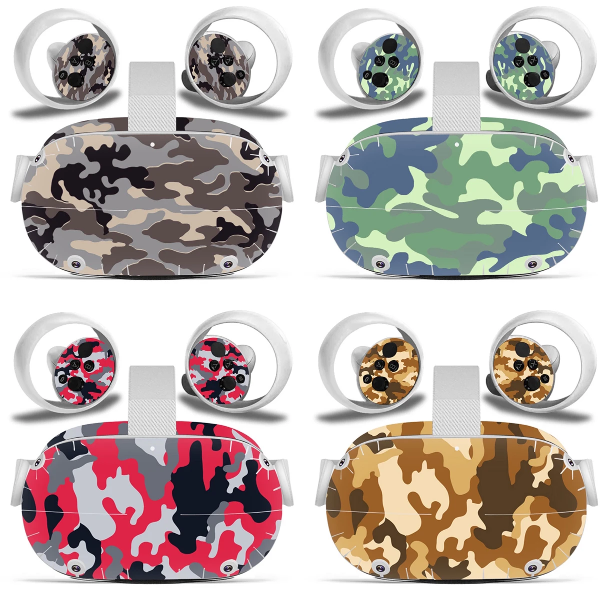Camouflage design for Oculus Quest 2 VR Sticker Headset Virtual Reality Decals Protective PVC Skin for Oculus Quest 2 VR sticker - ANKUX Tech Co., Ltd
