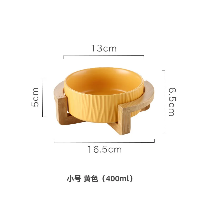 S yellow with wood Большая емкость креативная Салатница десертная чаша скандинавский дом с деревянной ногой индивидуальная керамическая чаша для вечерние подарки - Цвет: S yellow with wood