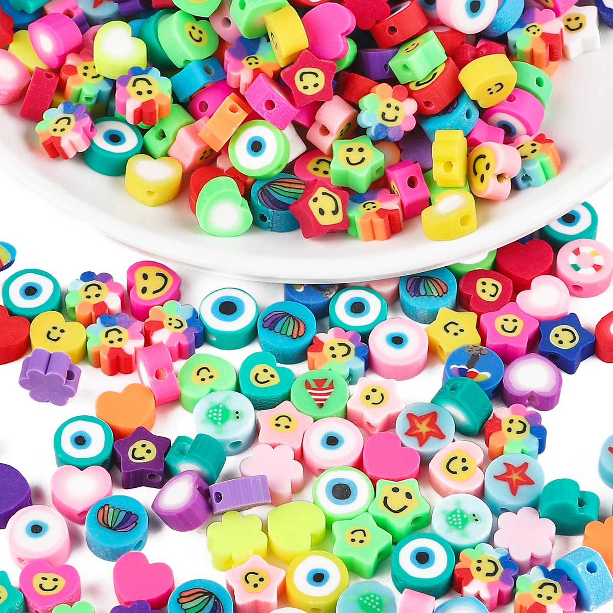Bulk Beads Fruit Beads Polymer Clay Fruit Beads Assorted Beads 50 Pieces Wholesale  Beads 