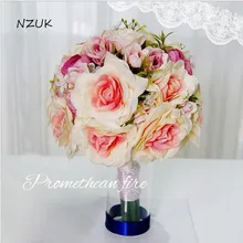 Свадебный букет очаровательные свадебные цветы красные искусственные шелковые розы свадебные аксессуары для невесты SPH012