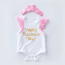 Новые детские комплекты одежды для дня рождения, кружевные комбинезоны высокого качества с крыльями для новорожденных, хлопковые боди для девочек и костюмы с бантиком и повязкой на голову