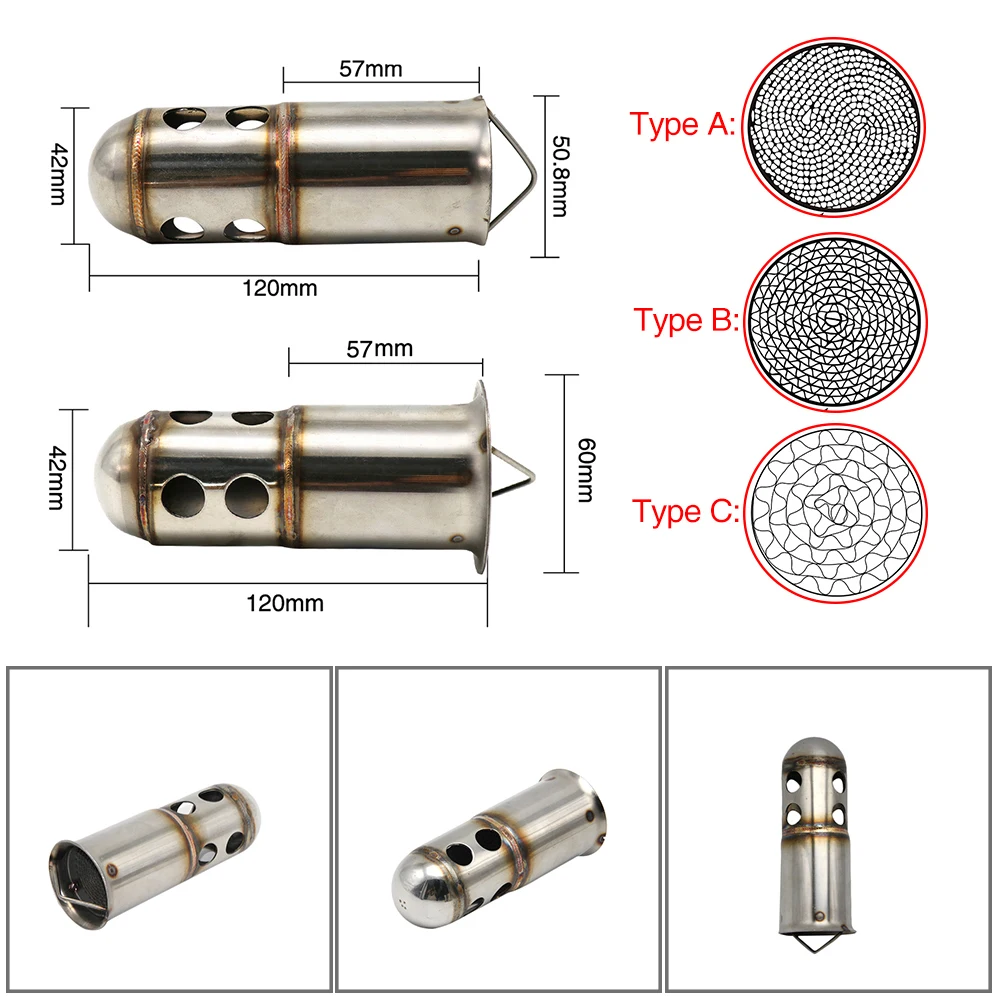Motorcycle Exhaust Muffler Pipe ZSDTRP Refit Motorcycle Exhaust Pipe Catalyst DB Killer Muffler Removable Silencer Escapes for AK SC AR GP Yoshimura
