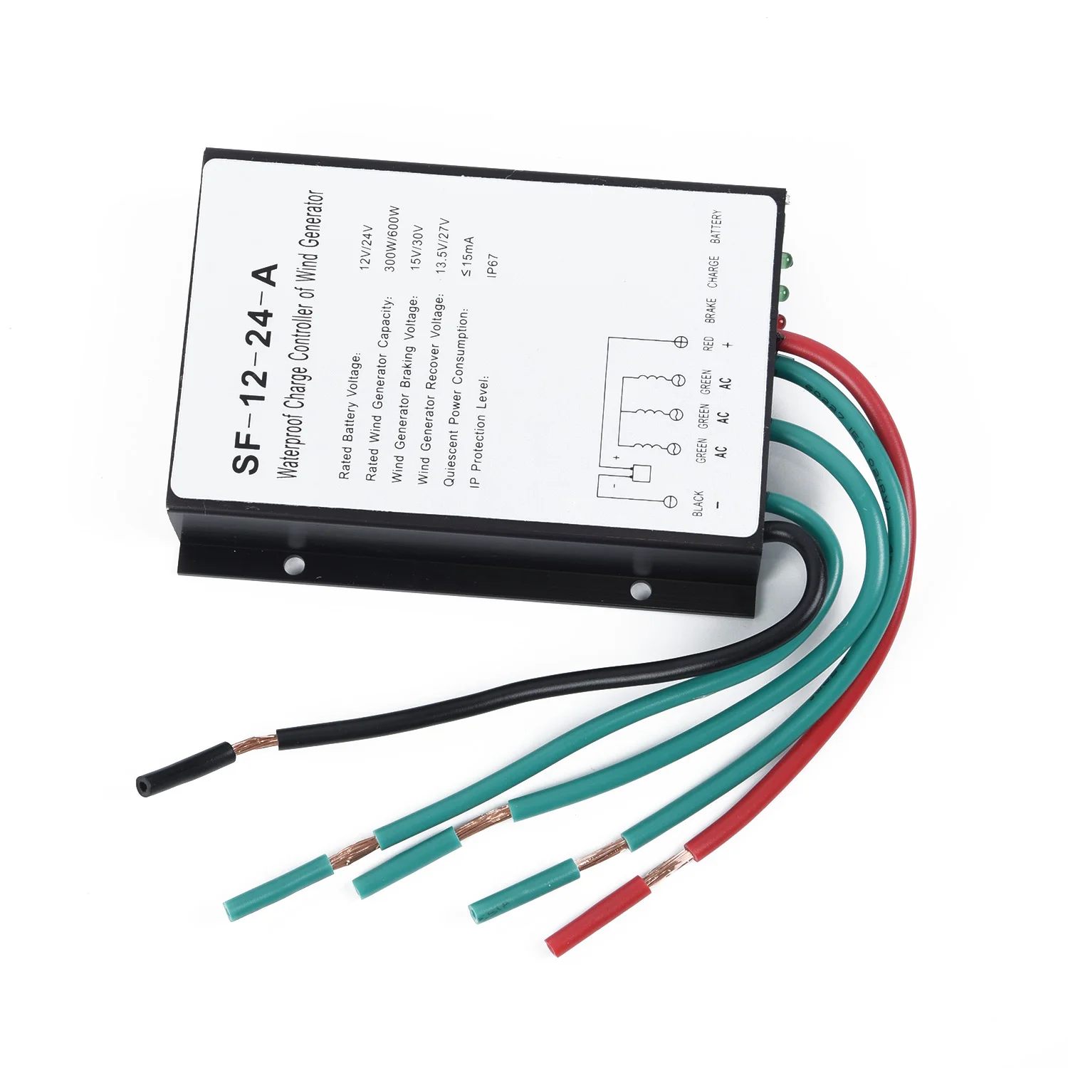 AU 600W 12 V/24 V водонепроницаемый регулятор заряда генератора ветровой турбины