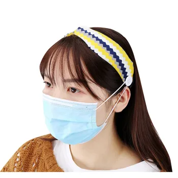 

6PCS Button Headbands for Women Girls Yashmak- Protect Your Ears Hairband Women Hair Accessories Wide Side Hair Band