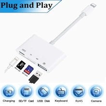 4 в 1 SD TF карта камера соединительные комплекты для Lightning к USB 3 камера ридер адаптер для iPhone/iPad все серии otg адаптер