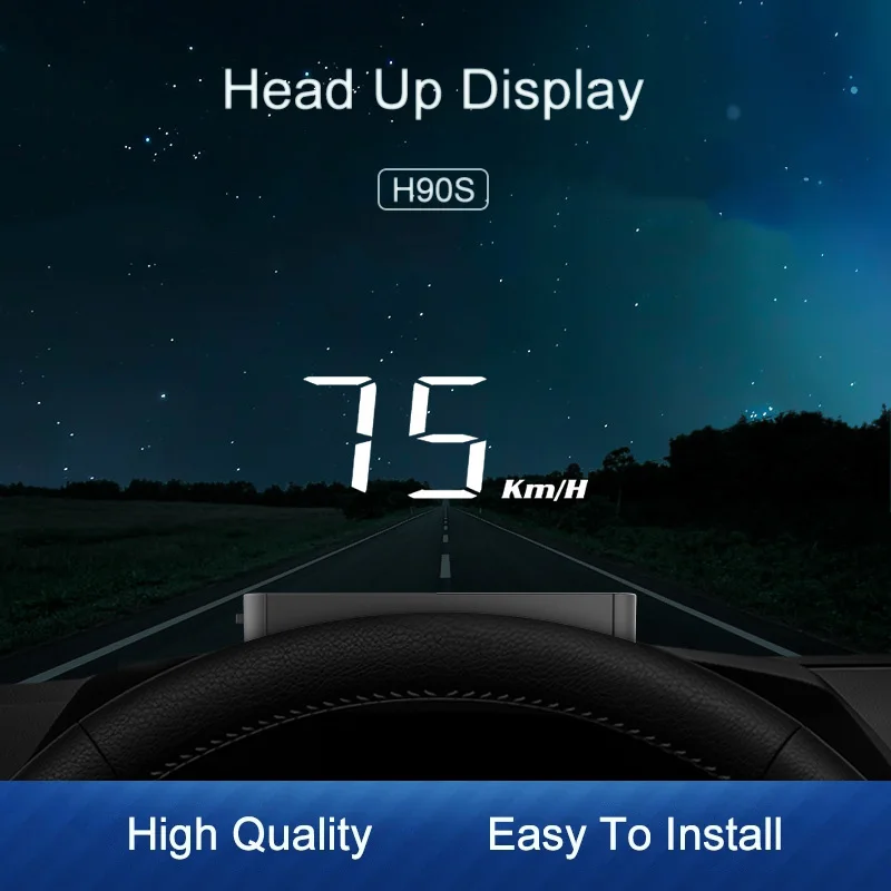Автомобильный дисплей HUD на лобовое стекло проектор OBDII отображение превышения