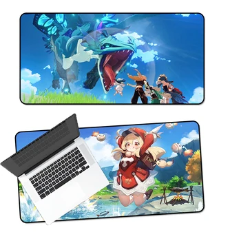

60x30cm Games Genshin Impact Mouse Pad Locking Edge Durable Desk Accessories Desk Mat Use for CSGO Dota LOL Gaming Keyboard Pad