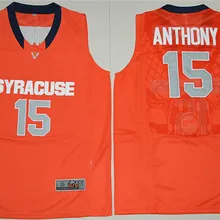 Новое поступление высокое качество Сиракузы оранжевый Camerlo Энтони 15-оранжевый Размеры S, M, L, XL, 2XL, 3XL Джерси