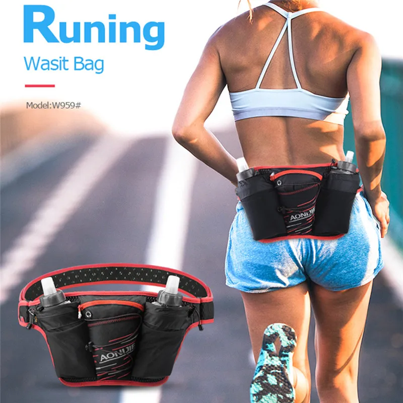W959 легкий марафон для бега, езды на велосипеде для бега, пояс для воды поясная сумка из натуральной кожи, держатель сотового телефона+ 2*500 мм, бутылки для воды