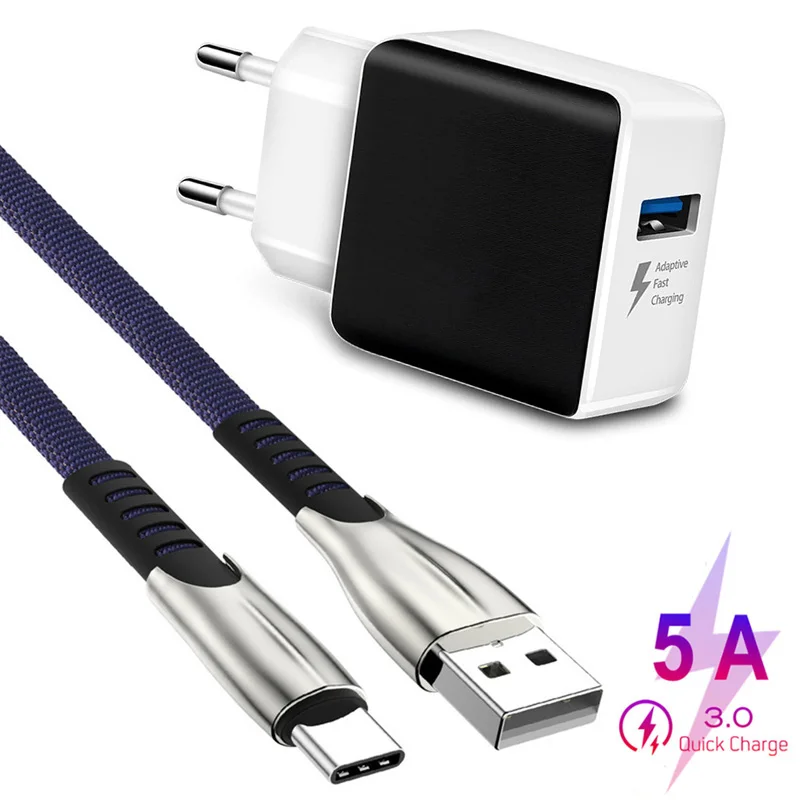 5А Type C кабель для быстрой зарядки USB передачи данных QC 3 0 быстрое зарядное