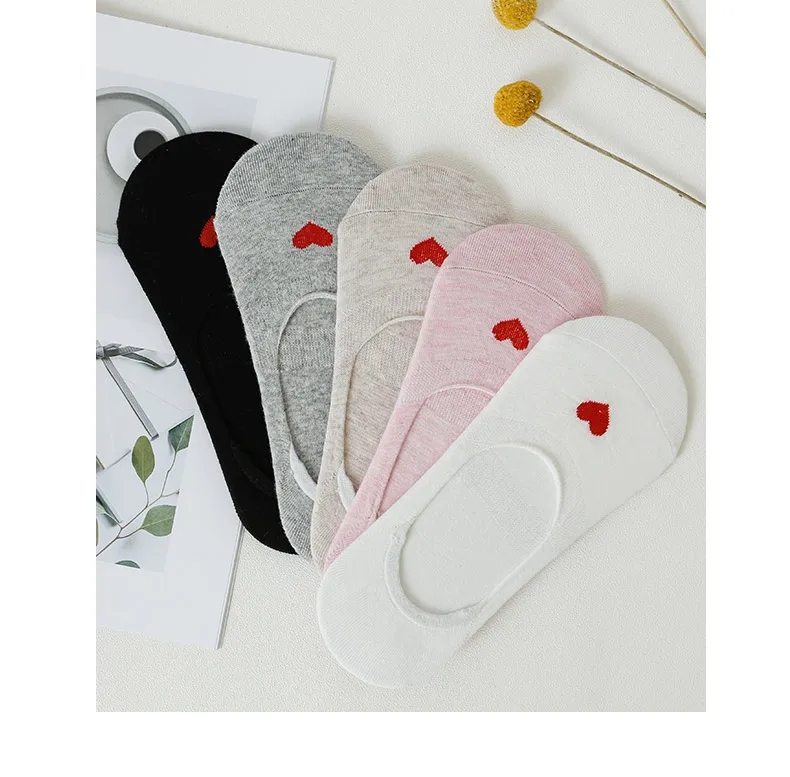 Socks Summer Short Socks Shallow Mouth South Korea Cute No-show Socks Pure Women's Silica Gel Cotton Socks Children Thin Hidden