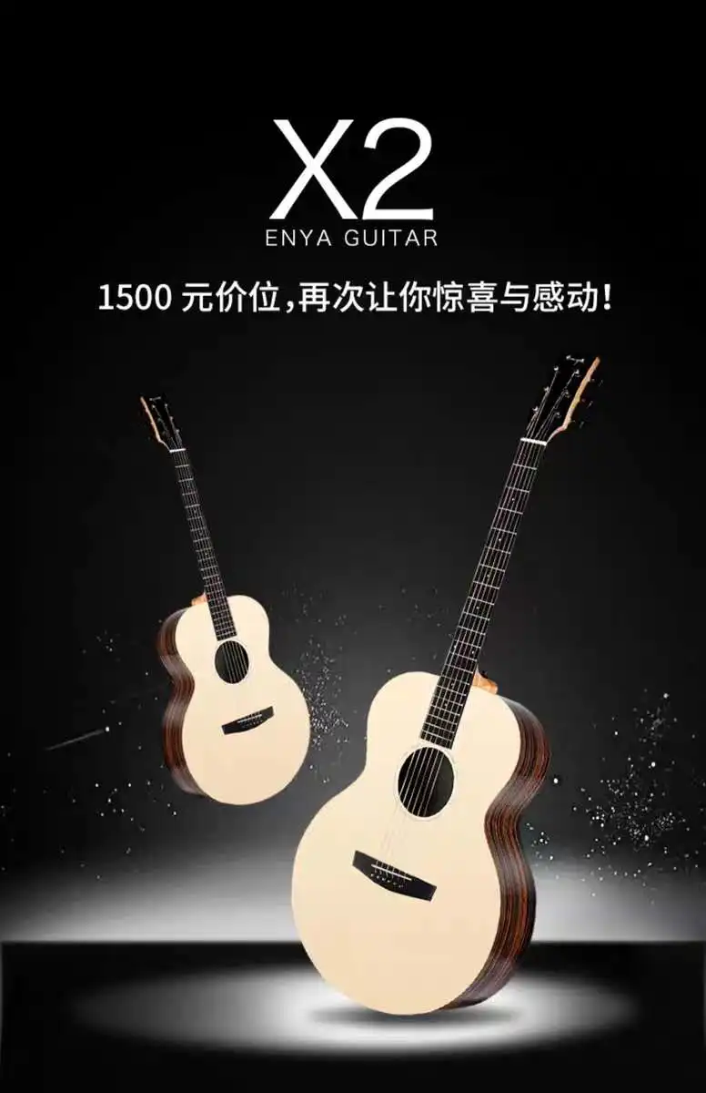 Распродажа! Enya EA X2/EQ 41 дюймов AJ гитара Engelman ель деревянная акустическая народная с