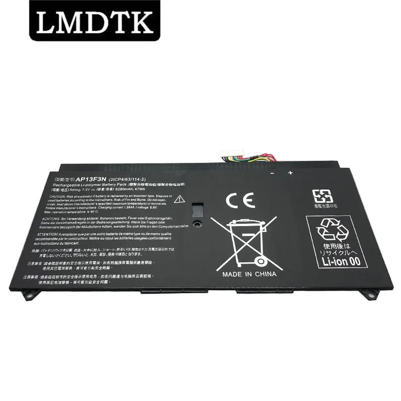 LMDTK Новый AP13F3N Аккумулятор для ноутбука Acer Aspire S7-392 S7-392-9890 S7-391-6822 Ultrabook 7,5 V 6280mAh 47WH etesbay a32 n82 4400mah 47wh аккумулятор для ноутбука asus n82 n82e n82ei n82jg n82jq n82jv n82j n82e n82ei a40j a42 n82