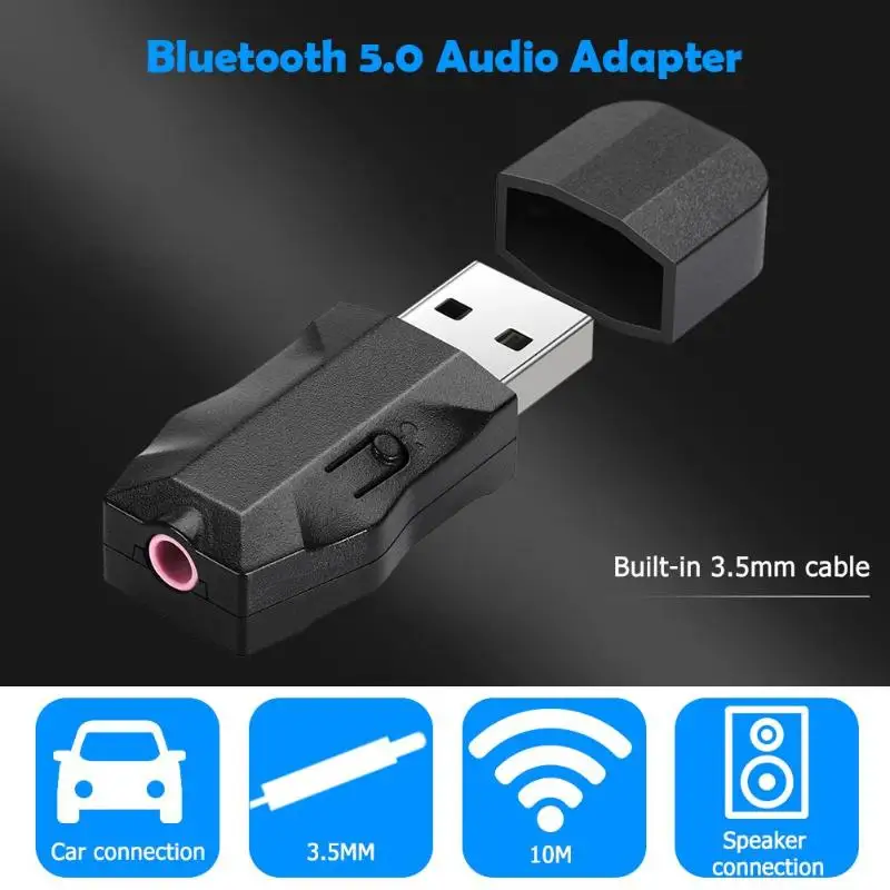 Прочный Bluetooth адаптер износостойкий 3,5 мм AUX USB Hands-free адаптер беспроводной аудио музыкальный приемник