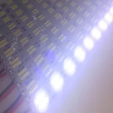 Двухрядные светодиодные ленты 8520 корейский чип DC12V 120 светодиодов/м жесткий бар свет Высокий яркий 8000K 4800LM 10 шт. 20 шт. 50 шт. 100 шт