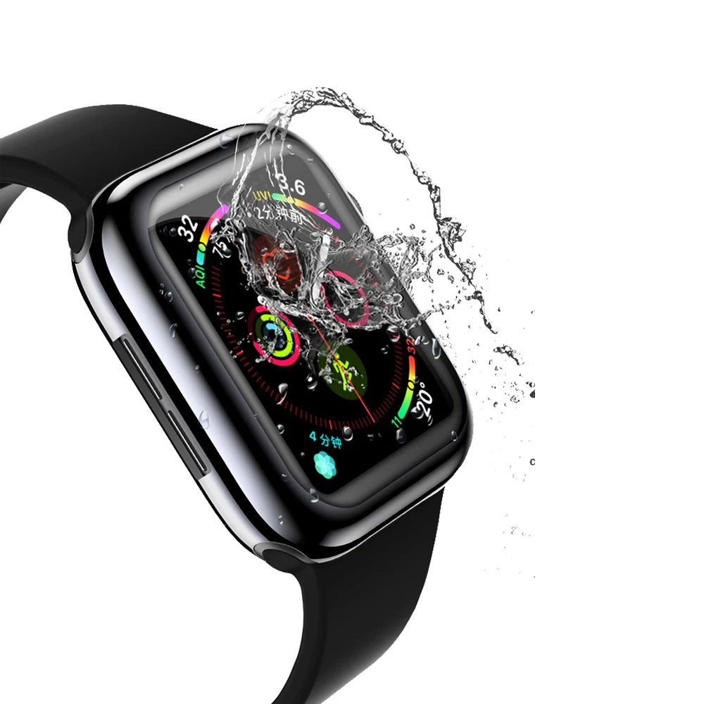 Защитный чехол для apple watch 5, 4, 3, iwatch band 44 мм, 40 мм, 42 мм, 38, покрытие для экрана, силиконовая Мягкая универсальная ультратонкая прозрачная рамка
