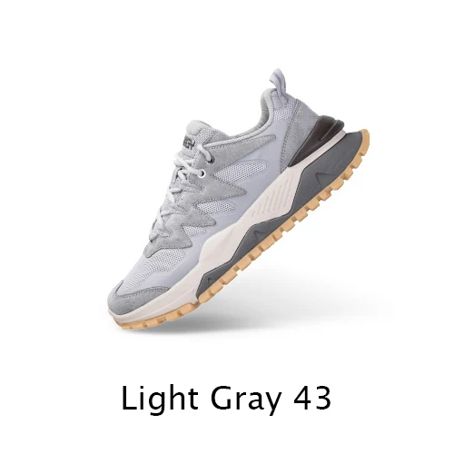 Light Gray 43 Xiaomi классические массивные кроссовки трендовые Мужчины Женщины Пары кроссовки мягкая Платформа Кроссовки повседневные уличные спортивные кроссовки - Цвет: Light Gray 43