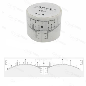 

50Pcs/roller Disposable Sticker Eyebrow Ruler Microblading Measuring Tools for eyebrow makeup accessories