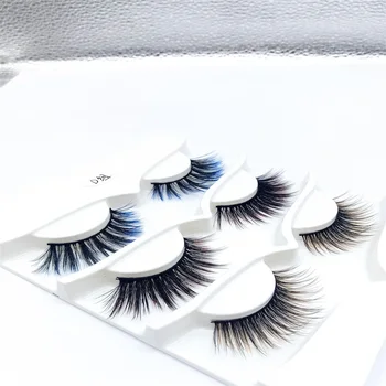 

SEXYSHEEP 3 Pairs New Colorful 3D False Eyelashes Manual Reusable High Quality Lashes Natural Thick Fluffy Colored False Lashes