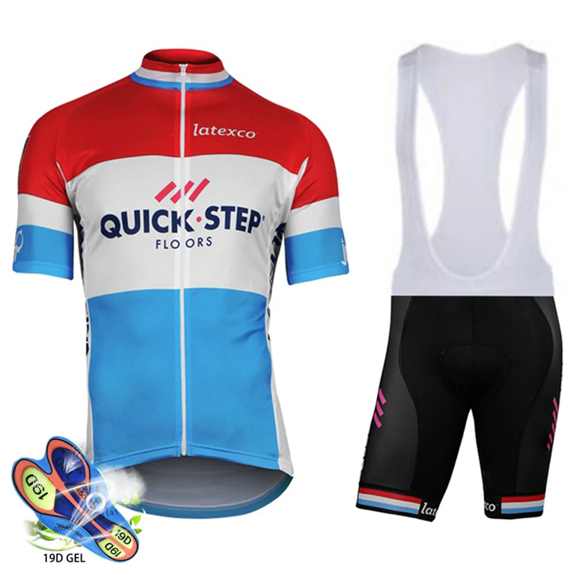 Синяя одежда для велоспорта Quickstep, одежда для велоспорта, быстросохнущая одежда для велоспорта, Мужская Летняя трикотажная одежда для велоспорта 19D, набор велосипедных шорт