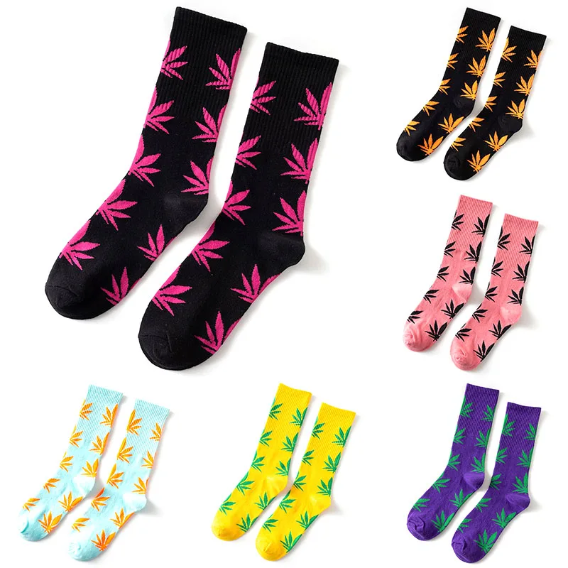 6 пар/упак. Харадзюку, chaussette, стильные мужские носки с травками, хлопковые носки в стиле хип-хоп, мужские Meias, мужские носки, зима-весна - Цвет: 6 Pairs-5