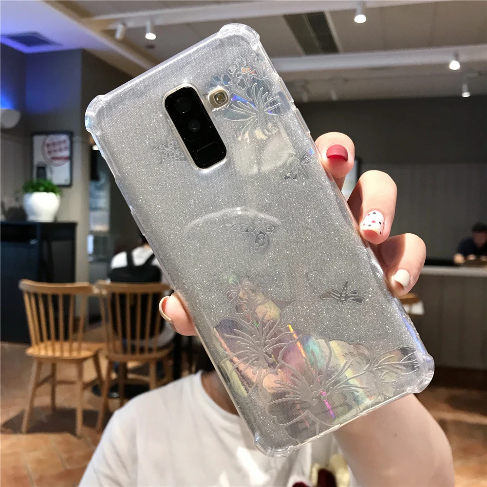 Чехол из ТПУ с цветком для samsung Galaxy S9 S8 Plus S10 S10E Note 10 A5 A7 J5 J7 2017 мягкий чехол телефона