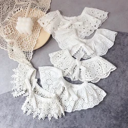Korean Style Children Hollow Embroidery Fake Collars for Gilrs Shoulder Wrap Shawl False Collar Dress Decor Detachable Collar