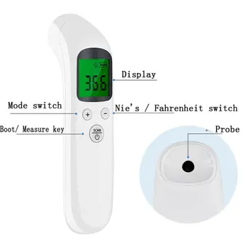 

LCD Digital Non-contact IR Infrared Thermometer Forehead Body Temperature Mete