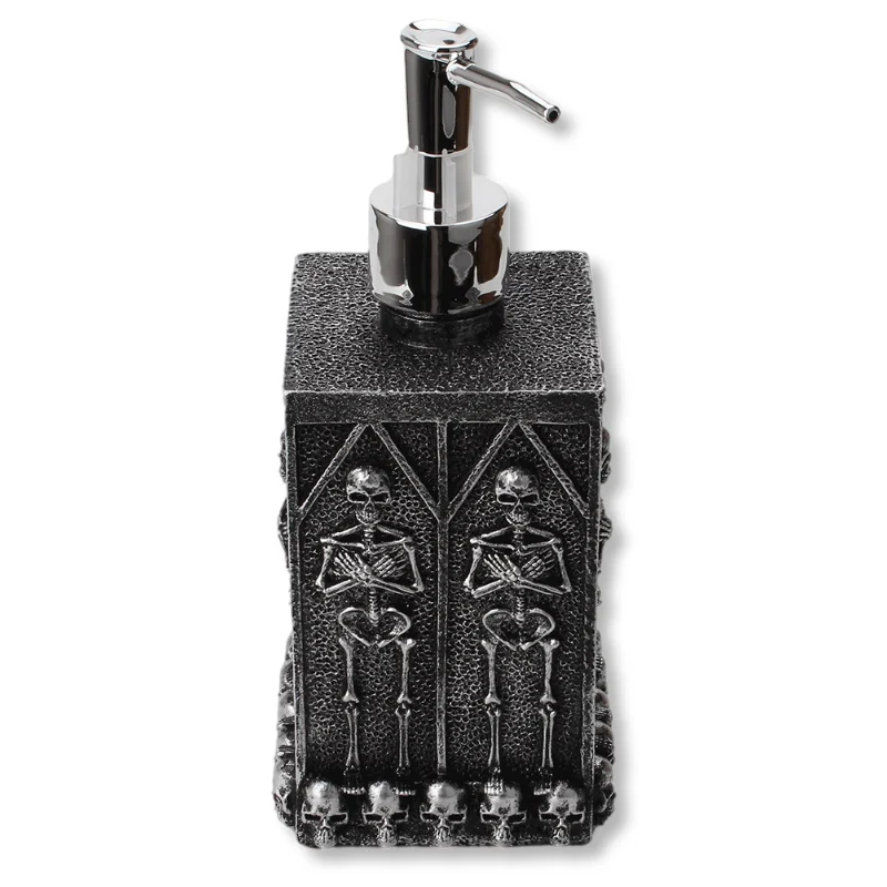 

460ML Skull Refillable Hand Liquid Soap Dispenser Lotion Bottle Sanitizer Container For Kitchen Bathroom Halloween Decoration