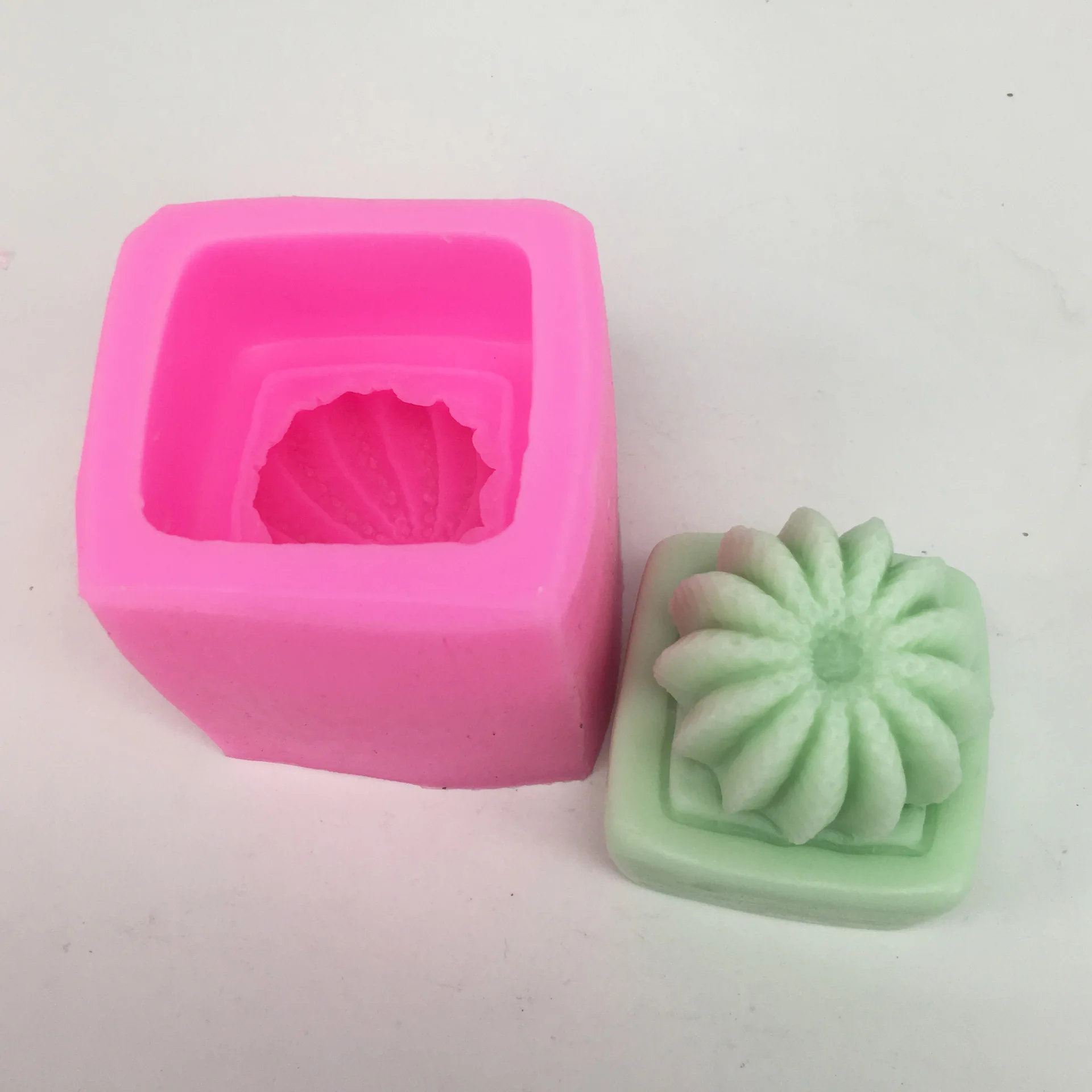 Круглый кактус силиконовые формы для мыла 3d гипсокартон ремесло настольные украшения глины Искусно сделанные формы свеча «сделай сам» формы для мыла