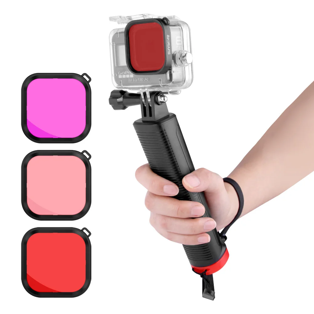 Фильтры для дайвинга для Gopro Hero 8 Black w Dive 60m водонепроницаемый корпус чехол оболочка для GoPro 8 красный фильтр аксессуары для экшн-камеры