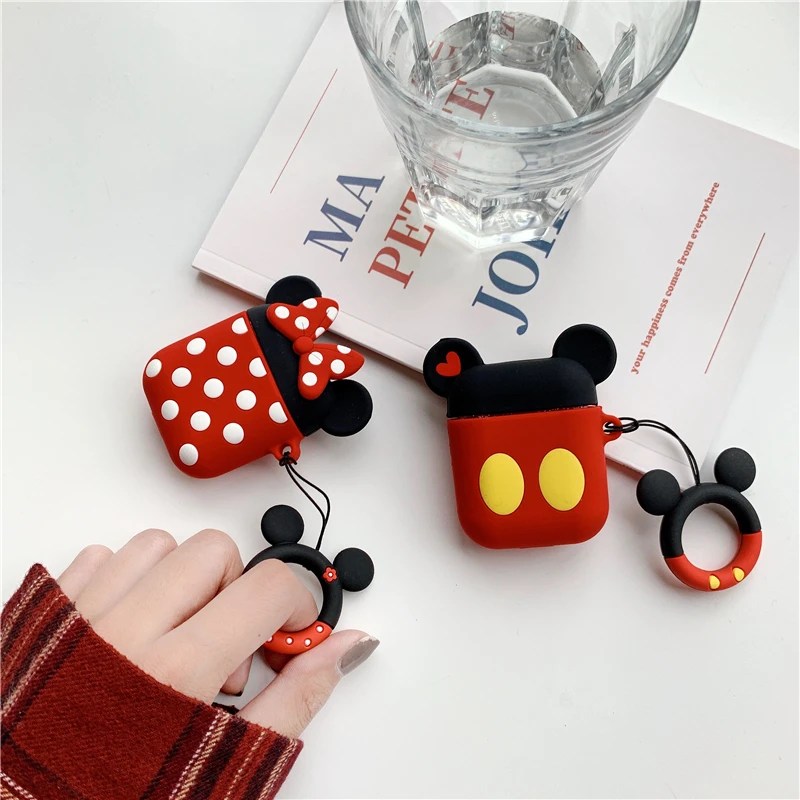 Для AirPod 2 Чехол 3D милый мультфильм мягкий силиконовый чехол для наушников s для Apple Airpods чехол милый чехол Funda брелок