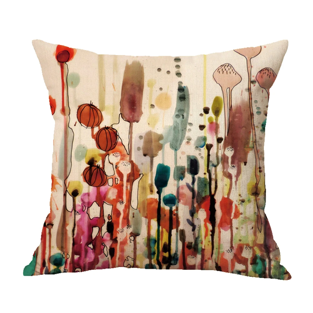 

Pillow Cover Cotton Linen Throw Pillow Case Cushion Covers Decorative Flower Bird Of Life Perfect For Home Office Couch Sofa