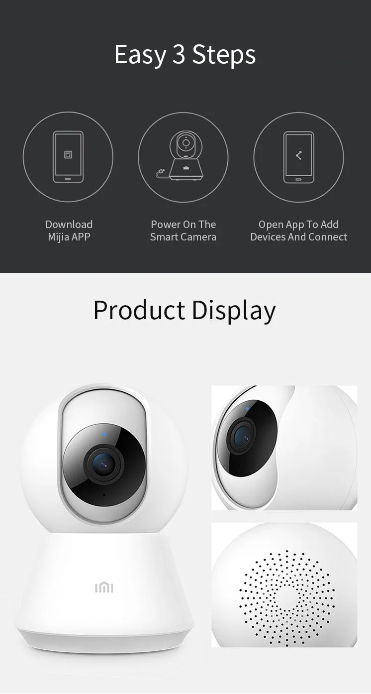Mijia CMSXJ03C wifi Смарт 1080P PTZ панорама ip-камера домашняя беспроводная камера инфракрасное ночное видение детский спальный монитор