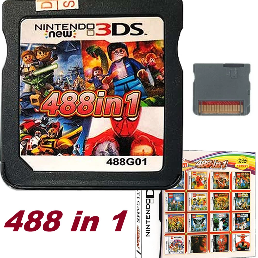 488 In 1 Compilation Video Game Cartridge Card For Nintend Ds 3ds 2ds Super  Combo Multi Cart - Memory Cards - AliExpress