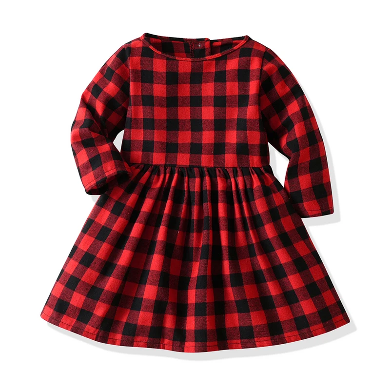 top and top Fashion Cute Baby Girls Casual Clothes Set Plaid Long Sleeve Dress Tops+Leggings Pants+Hat 3PCS Infant Girl Outfit Baby Clothing Set medium