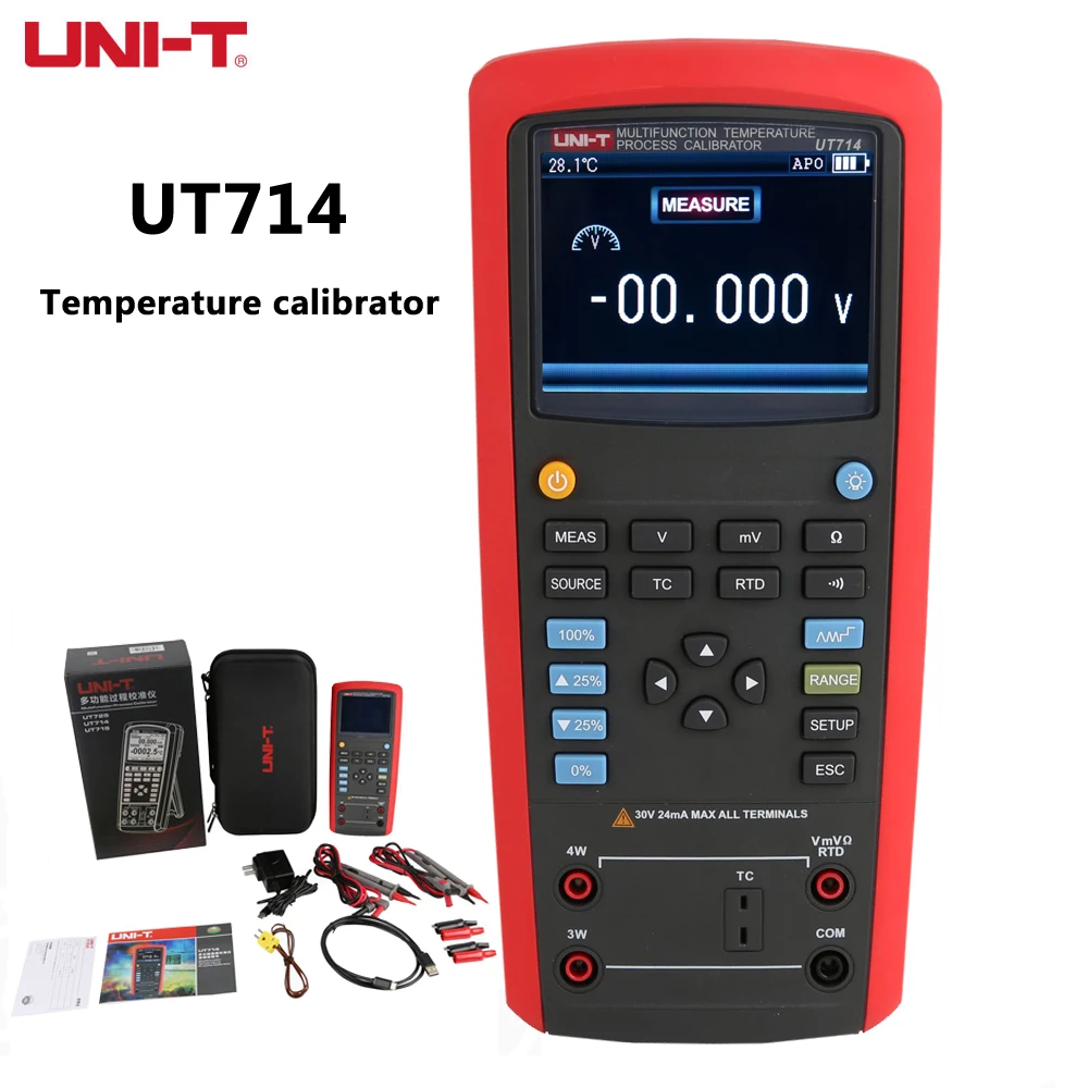 Многофункциональный калибратор температуры UT714 UNI-T термопара инструмент для