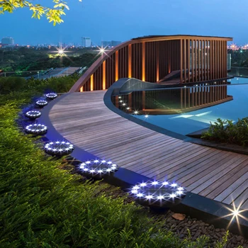 

Outdoor 12 LED Solar Ground Light Home Garden Under Ground Lamp Automatic Sensor Underground Landscape Lamps