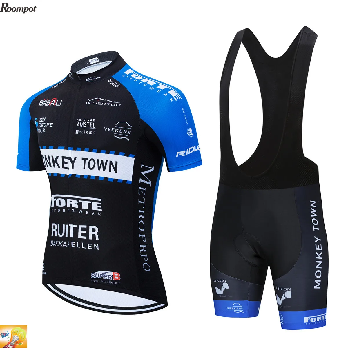 2020 Monkey Town Team Pro Cycling Jersey 16D Pad Bike Shorts Set MTB Ropa Ciclismo Summer Maillot Culotte Clothing Kits | Спорт и