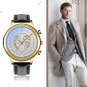 

Men Luxury Sports Watch Analog Sport Leather Busine Quartz Mens Watches Military Watch Man Quartz Clock Relogio Masculino #1