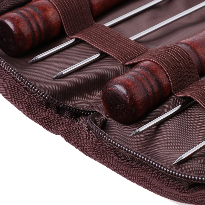 D2 5pcs Roasting Forks With Bag Camping Hot Dog Skewers BBQ Forks portable Barbecue outdoor Tool dls barbecue grill accessories