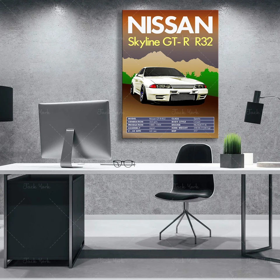Nissan Skyline R32 Drifting Drift Car Poster Print -  Portugal