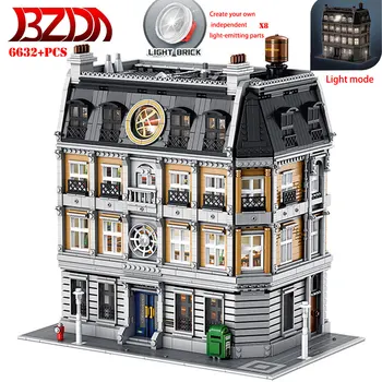

BZDA Creator Hero Doctor Strange's Sanctum Sanctorum Street View Architecture Building Blocks Bricks Toys For Halloween Gifts