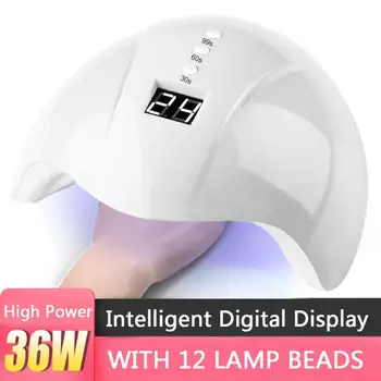 

36W Nail Dryer UV Nails Lamp For Manicure Smart LED Quick-drying Induction Nail Lamp Phototherapy Machine Nail Art Tool